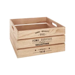 atmosphera Cestas Y Baúles|Estilo Rústico>Caja De Madera Factory Natural