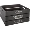 atmosphera Cestas Y Baúles|Estilo Industrial>Caja De Madera Factory Negra 40x30x22Cm