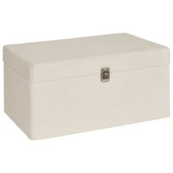 atmosphera Accesorios>Caja decorativa CARLIE blanca 26x34x54cm
