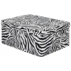 atmosphera Cestas Y Baúles>Caja decorativa cebra 24x30.5cm