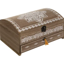 atmosphera Accesorios>Caja decorativa marrón 25cm