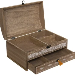 atmosphera Accesorios>Caja decorativa marrón 25cm
