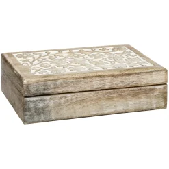 atmosphera Accesorios|Estilo Étnico>Caja Decorativa Tamaño 1/2 21x13x6Cm