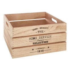 atmosphera Cestas Y Baúles|Estilo Rústico>Caja Madera Factory 37x27x20Cm