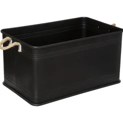 atmosphera Accesorios|Estilo Industrial>Caja Metálica Negra 60.1x37.8x33.1Cm