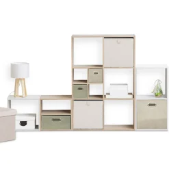 5five Cajas De Almacenamiento Y Organizadores>Caja organizadora blanca de bouclé 31x31cm