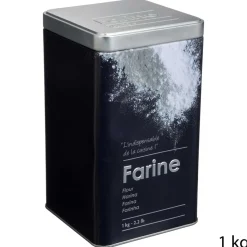 5five Cajas Y Frascos>Caja P/Harina Metálica C/Diseño