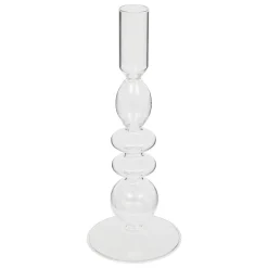 atmosphera Portavelas Y Candelabros|Estilo Contemporaneo>Candelabro Bulles Transparente 22cm