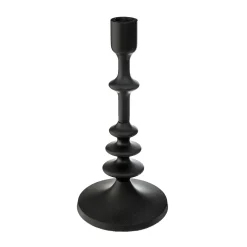 atmosphera Portavelas Y Candelabros|Estilo Contemporaneo>Candelabro De Metal Negro Feel 25.5Cm