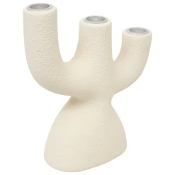 atmosphera Portavelas Y Candelabros>Candelabro WONJA blanco 20cm