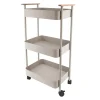 Carros De Soporte>Carrito auxiliar beige con 3 bandejas