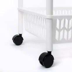 Carros De Soporte>Carrito auxiliar con 3 cestas blanco