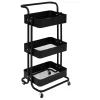5five Carros De Soporte>Carrito cocina BLACK EDITION negro de metal