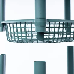 Carros De Soporte>Carrito De Cocina San Marino Verde Con 4 Cestos