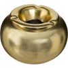 atmosphera Accesorios|Estilo Contemporaneo>Cenicero Redondo Dorado 12.5x8Cm