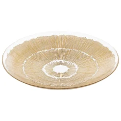 atmosphera Estilo Contemporaneo>Centro de mesa de vidrio dorado DJINA 40cm