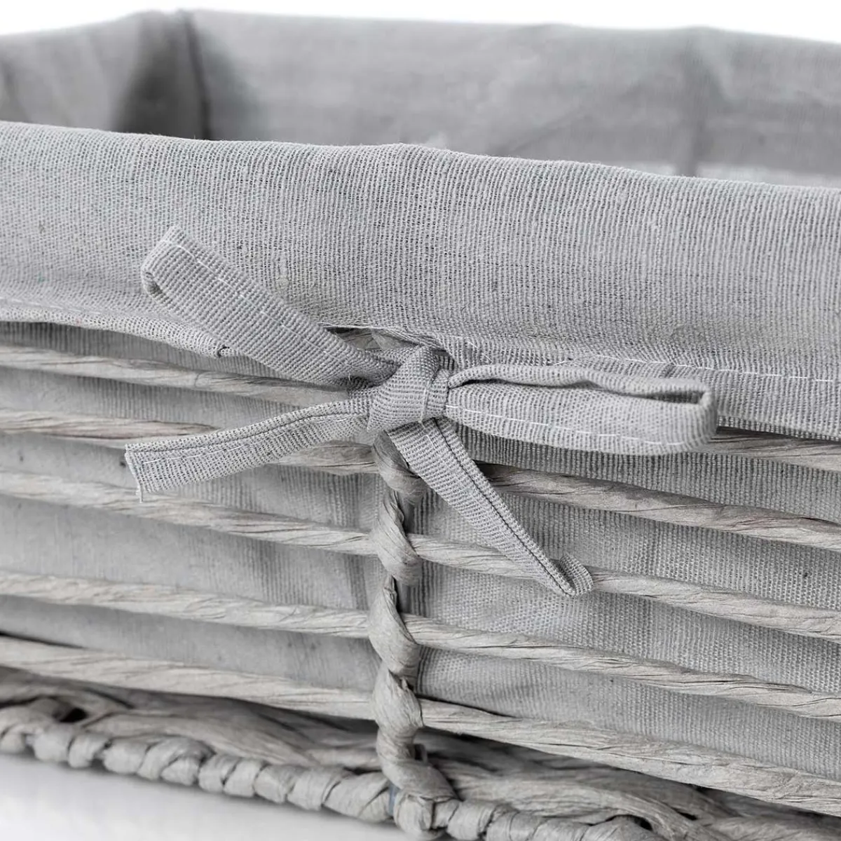 Cestas De Almacenamiento>Cesta baño gris 27x39cm