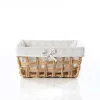 Cestas De Almacenamiento>Cesta baño natural y lino 20x28cm