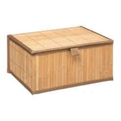 5five Cestas De Almacenamiento>Cesta C/Tapa De Bambú Beige Tam.2/3