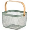 Encimera Y Lavavajillas>Cesta cuadrada de metal verde