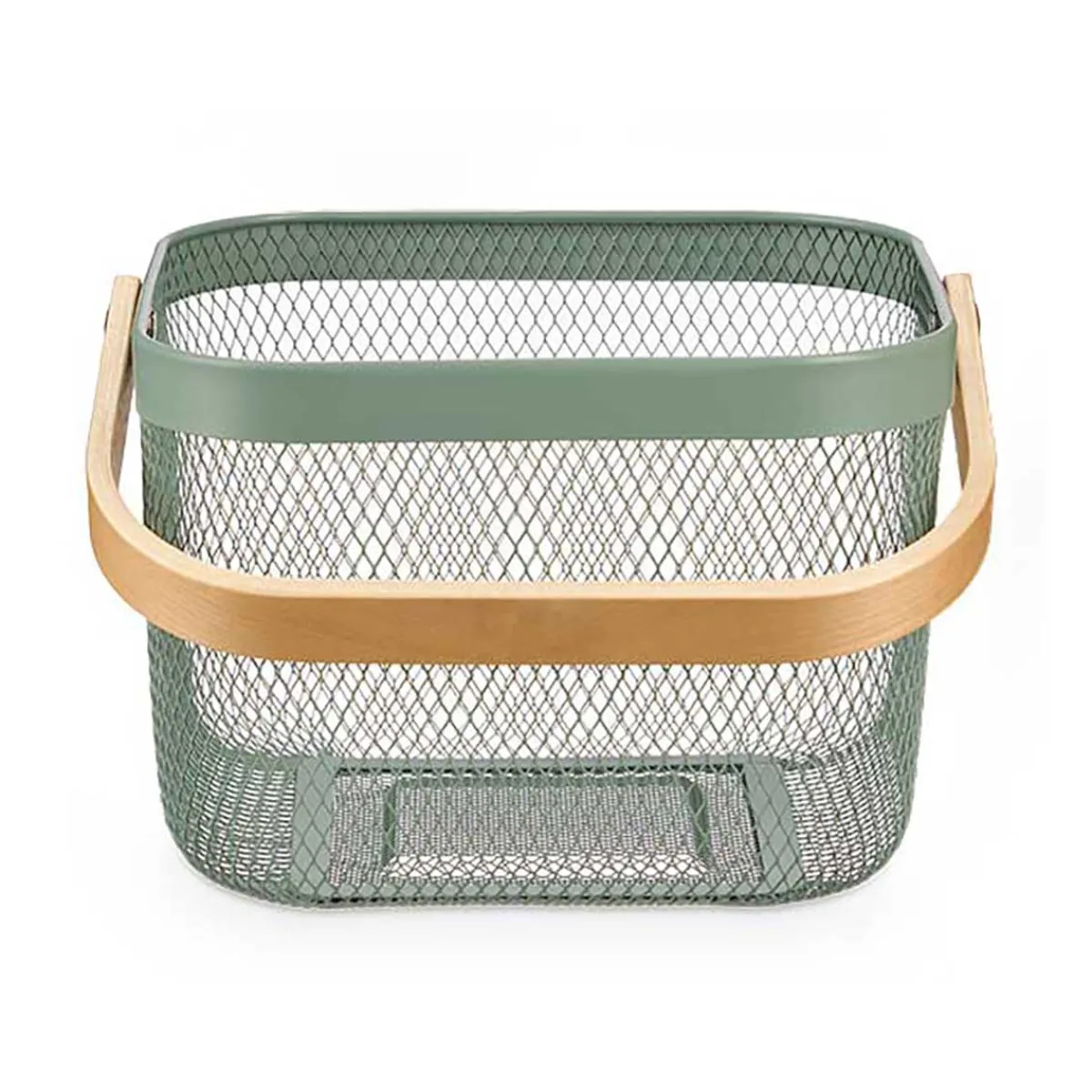 Encimera Y Lavavajillas>Cesta cuadrada de metal verde