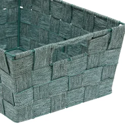 5five Cestas De Almacenamiento>Cesta de almacenaje verde de poliéster 28 cm