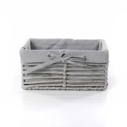 Cestas De Almacenamiento>Cesta de baño gris 16x25cm