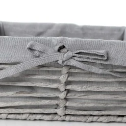 Cestas De Almacenamiento>Cesta de baño gris 16x25cm