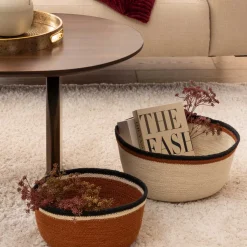 atmosphera Cestas Y Baúles>Cesta de yute multicolor 38cm