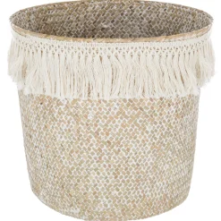 atmosphera Cestas Y Baúles|Estilo Étnico>Cesta Decorativa Ete C/Flecos 26x23Cm