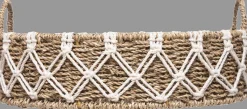 atmosphera Cestas Y Baúles>Cesta Redonda De Macramé 38.5x15.5Cm