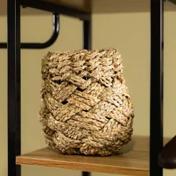 atmosphera Cestas Y Baúles>Cesta redonda de seagrass 20x22cm