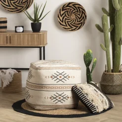 atmosphera Cestas Y Baúles>Cesta Seagrass Negra Con Asas 15x37Cm