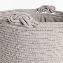 Cestas Para La Ropa Sucia>Cesta wc beige de algodón 37x50cm