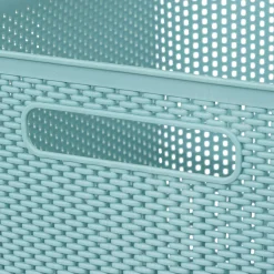 5five Cestas Y Palanganas>Cesto De Almacenaje De Crochet Azul 19L