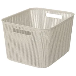 5five Cestas Y Palanganas>Cesto De Almacenaje De Crochet Beige 19L