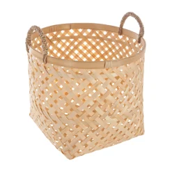 atmosphera Cestas Y Baúles>Cesto De Bambú Natural Con Asas