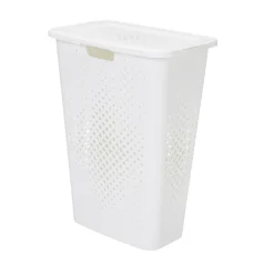 Cestas Para La Ropa Sucia>Cesto de ropa PIXEL blanco con tapa 40l
