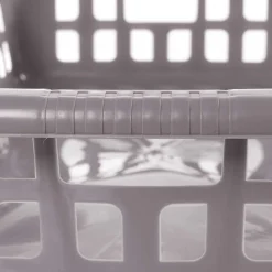 Cestas Y Palanganas>Cesto para colada bajo gris pardo SAND