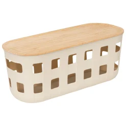 5five Cestas Para La Ropa Sucia>Cesto para ropa con tapa HARMONY beige 5.65L