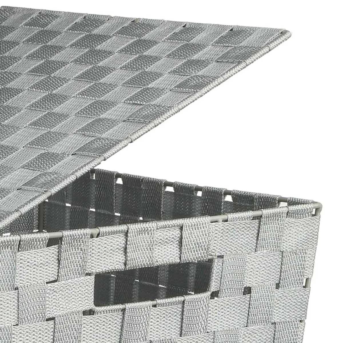 5five Cestas Para La Ropa Sucia>Cesto P/Ropa Sucia Poliéster/Metal Gris