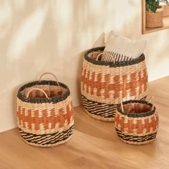 atmosphera Cestas Y Baúles>Cesto WONJA naranja 17x18cm