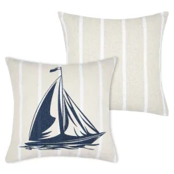 Cojines Y Fundas Decorativas>Cojín barco HARBOR beige 50x50cm