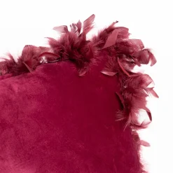 Cojines Y Fundas Decorativas>Cojín burdeos de terciopelo 40x40cm