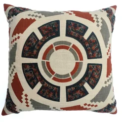 atmosphera Cojines Y Fundas Decorativas>Cojín CEUTA de algodón multicolor 45x45Cm