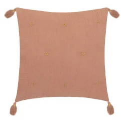 atmosphera Cojines Y Fundas Decorativas>Cojín Gaze Rosa Palo C/Cruces 40x40Cm