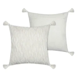 Cojines Y Fundas Decorativas>Cojín HARBOR de lino con pompones 45x45cm