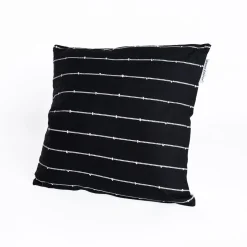 Cojines Y Fundas Decorativas>Cojín LINECHIC negro de algodón 45x45cm