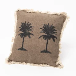 Cojines Y Fundas Decorativas>Cojín palmera beige 45x45cm