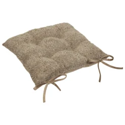 atmosphera Cojines Y Fundas Decorativas>Cojín Para Silla Bouclette Gris Pardo 38x38cm
